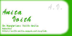 anita voith business card